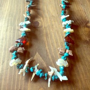 Southwestern animal Heishi fetish necklace